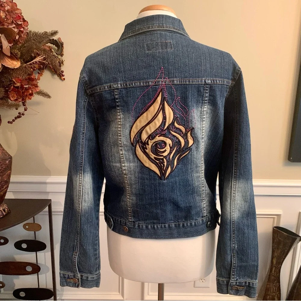 Platinum Plush Women's Embroidered Denim Jacket | Size XL | Denim | Style #9850 - Picture 2 of 11